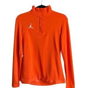 Jordan Bright Orange Quarter-Zip Top size XS